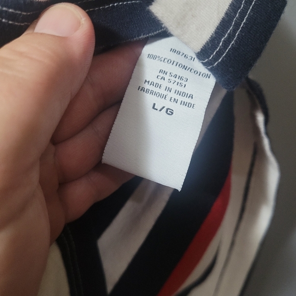 Tommy Hilfiger Nautical Striped Top L - Picture 4 of 5